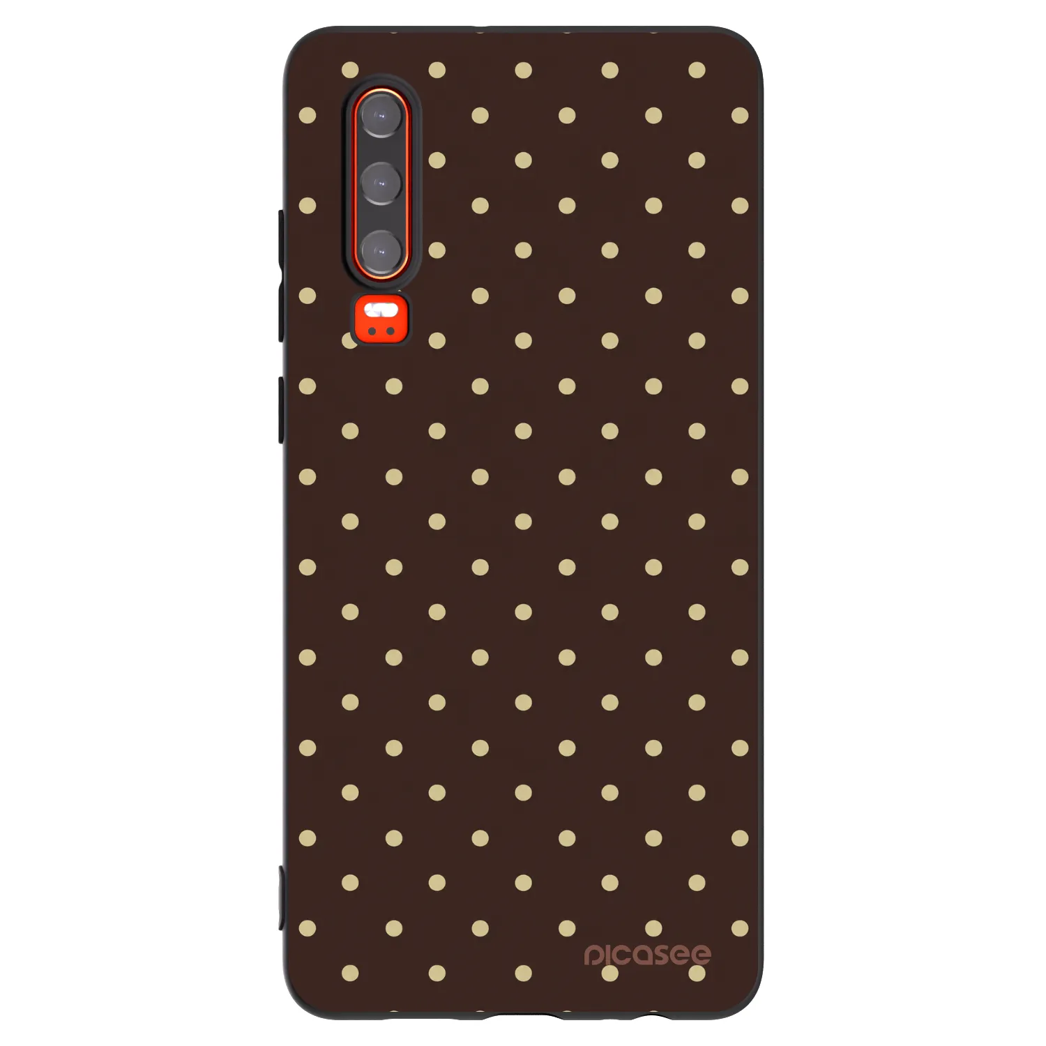 Picasee Huawei P30 Hülle - Schwarzes Silikon - Vanilla Dots & Chocolate