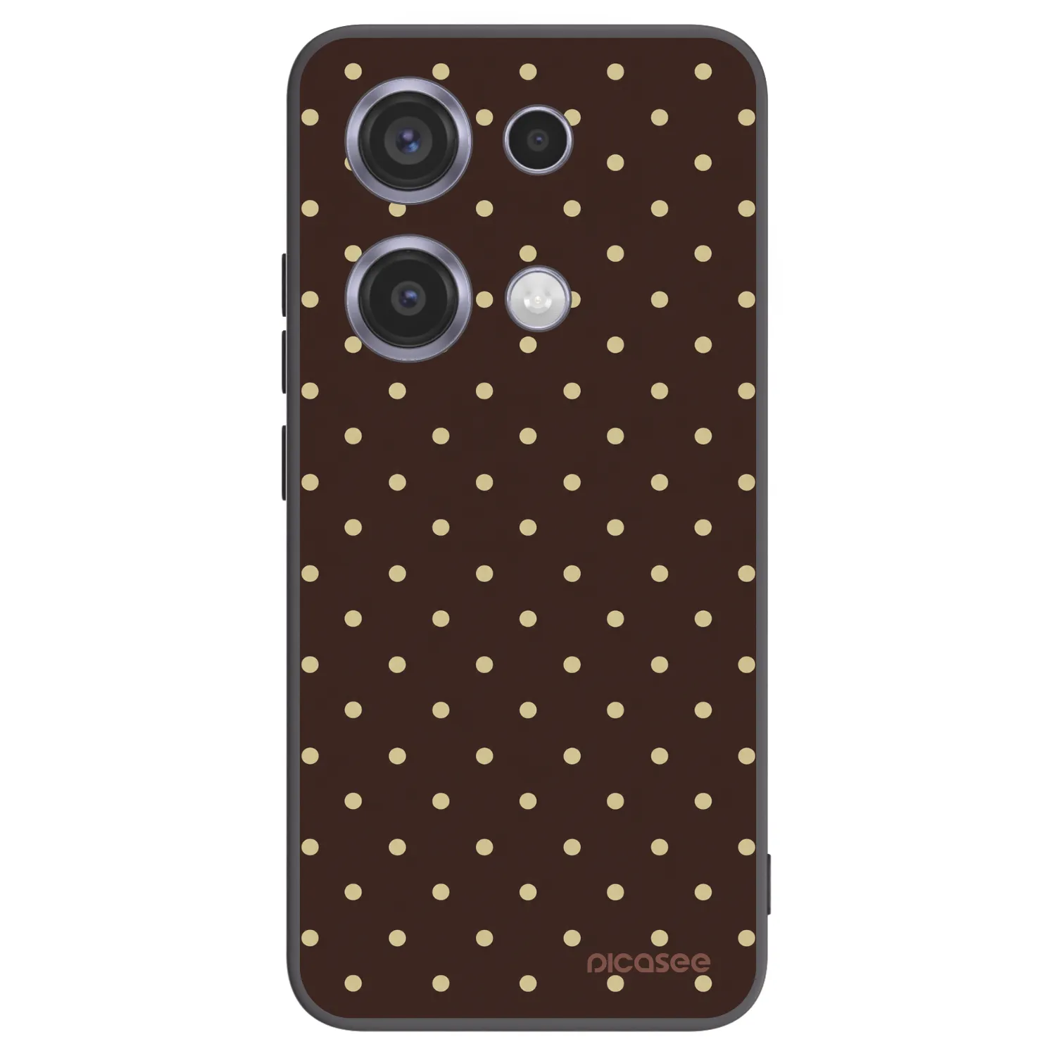Picasee Xiaomi Redmi Note 14S Hülle - Schwarzes Silikon - Vanilla Dots & Chocolate