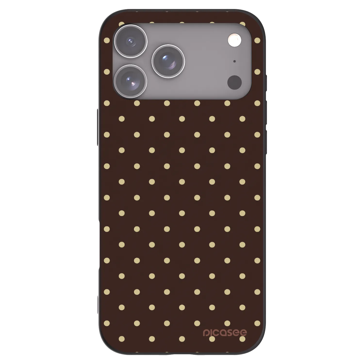 Picasee Apple iPhone 17 Pro Max Hülle - Schwarzes Silikon - Vanilla Dots & Chocolate