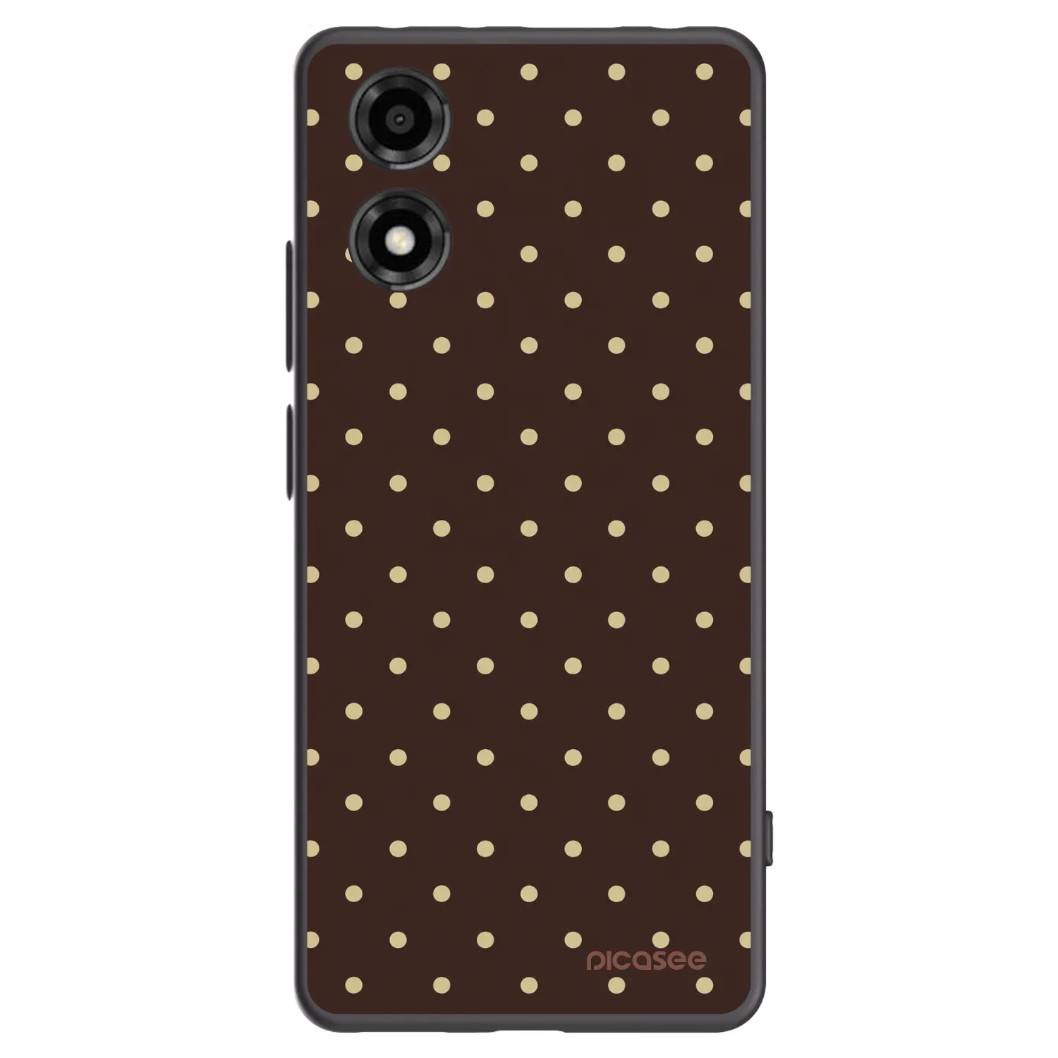 Picasee Motorola Moto E14 Hülle - Schwarzes Silikon - Vanilla Dots & Chocolate