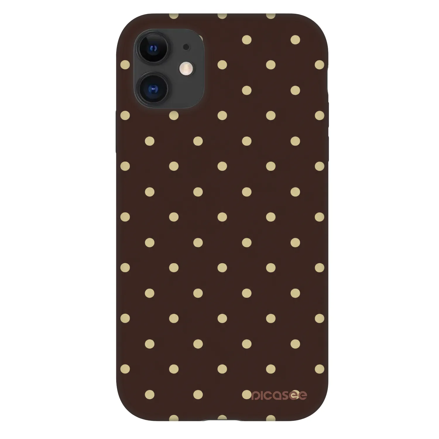 Picasee Fashion Case für Apple iPhone 11 - Vanilla Dots & Chocolate