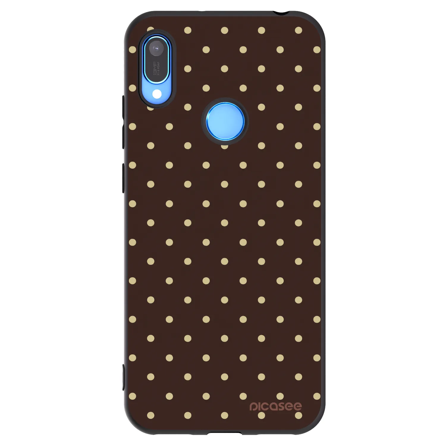 Picasee Huawei Y6 2019 Hülle - Schwarzes Silikon - Vanilla Dots & Chocolate