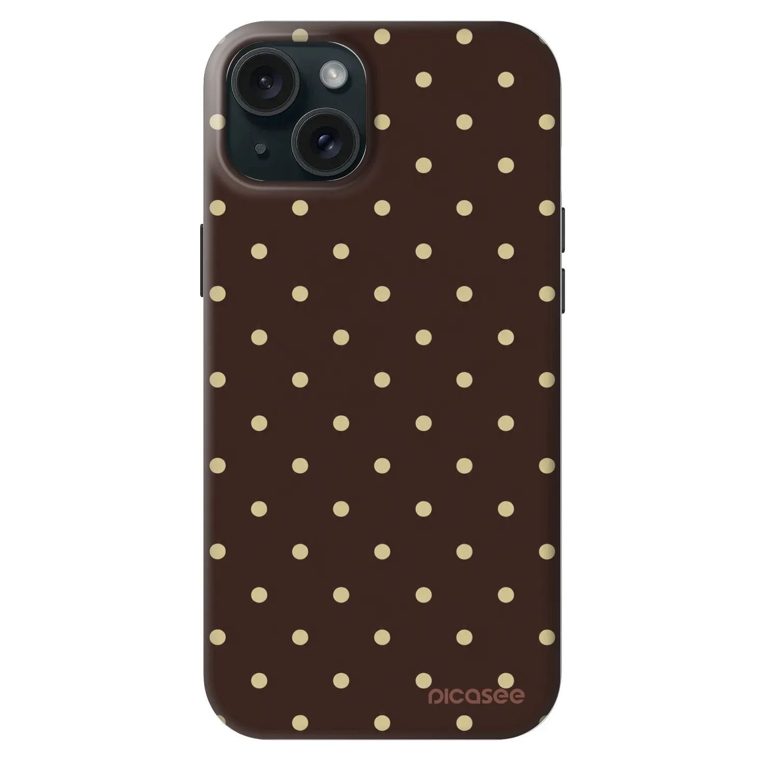 Picasee Fashion Case MagSafe für Apple iPhone 15 Plus - Vanilla Dots & Chocolate