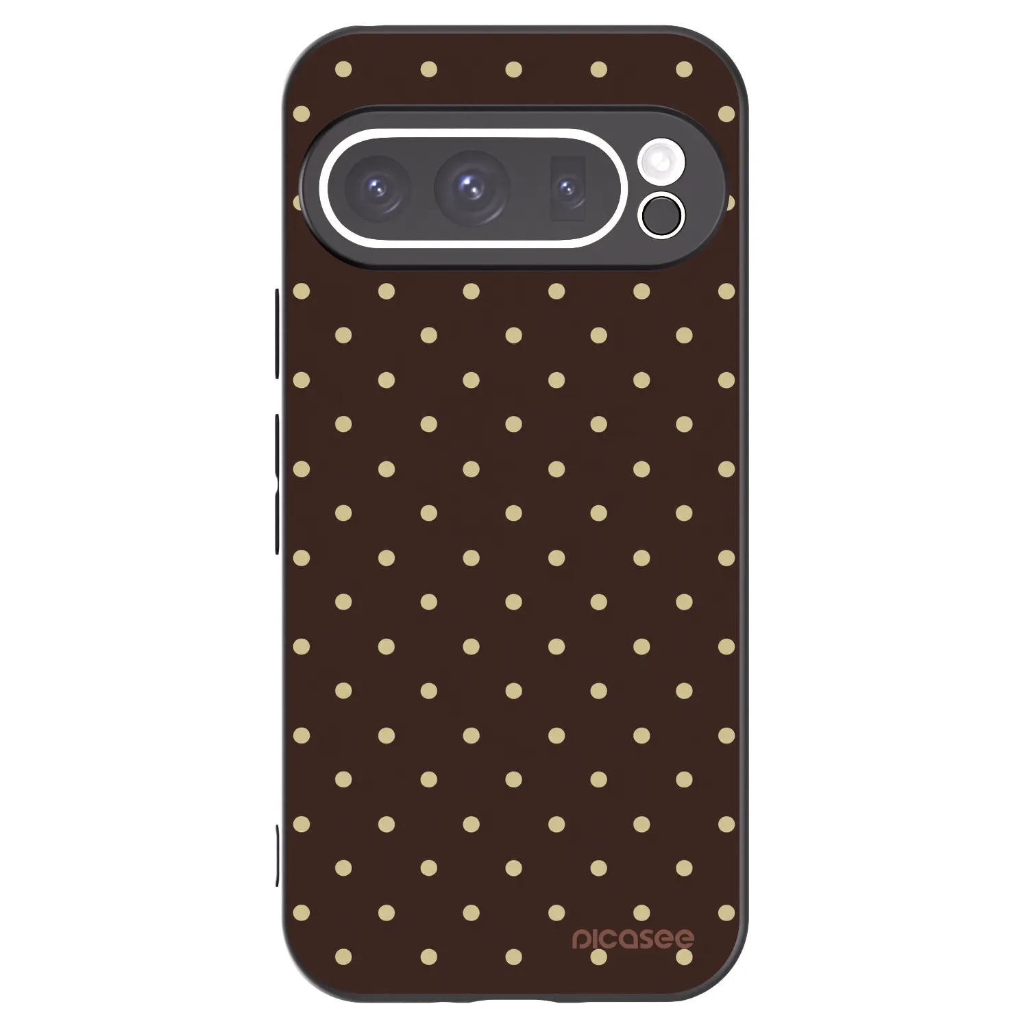 Picasee Google Pixel 9 Pro XL Hülle - Schwarzes Silikon - Vanilla Dots & Chocolate