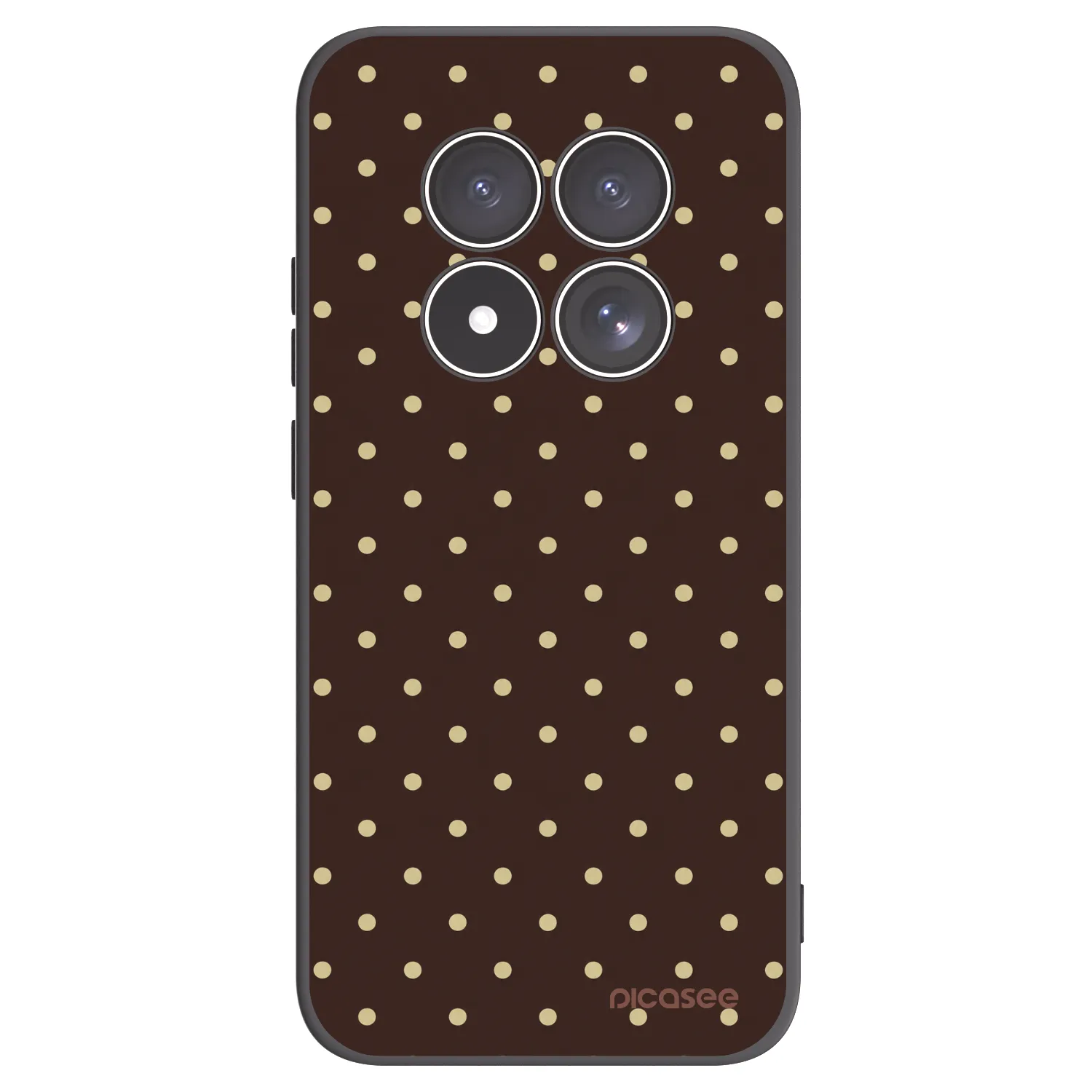 Picasee Xiaomi Redmi Note 15 Pro 4G Hülle - Schwarzes Silikon - Vanilla Dots & Chocolate