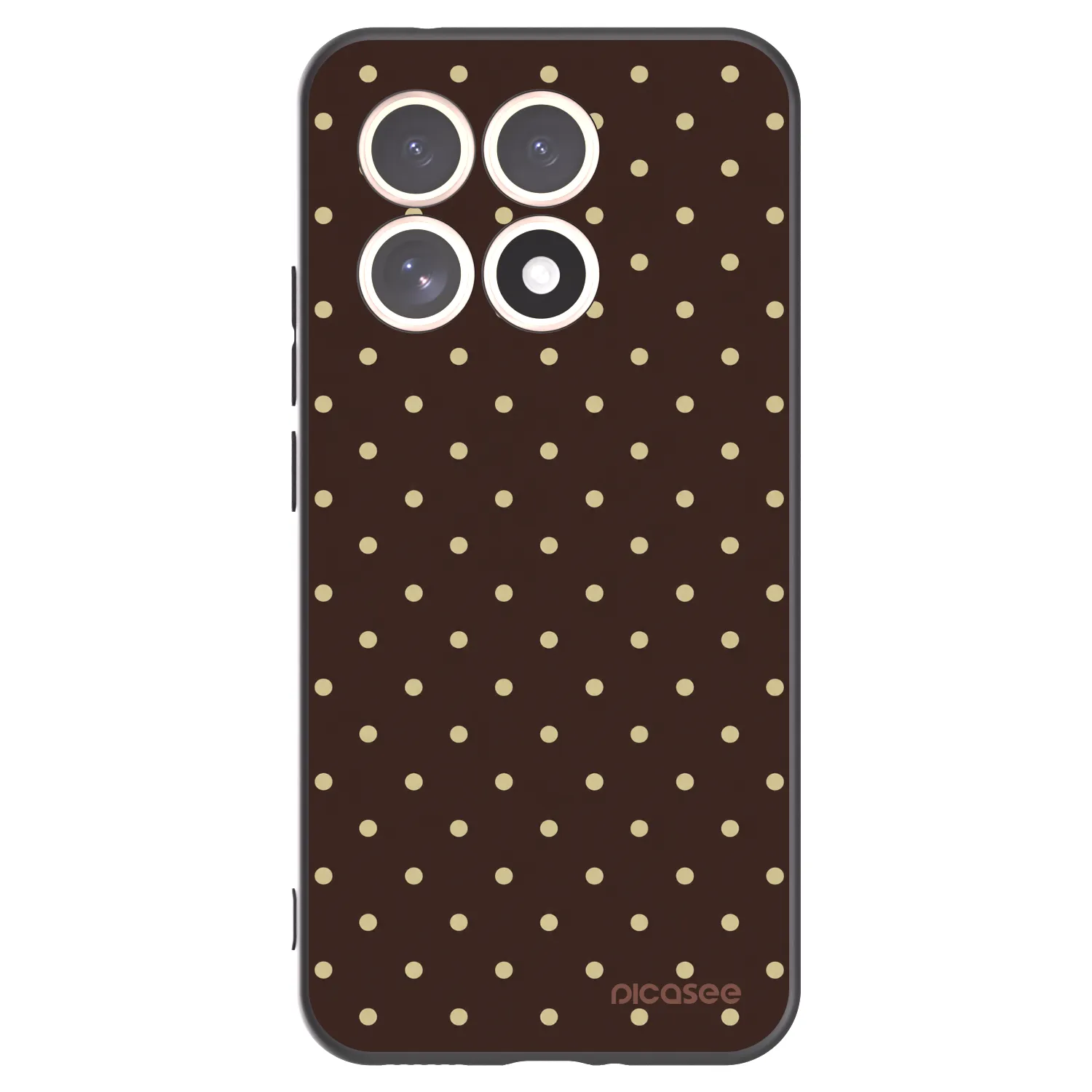 Picasee Xiaomi 15T Hülle - Schwarzes Silikon - Vanilla Dots & Chocolate