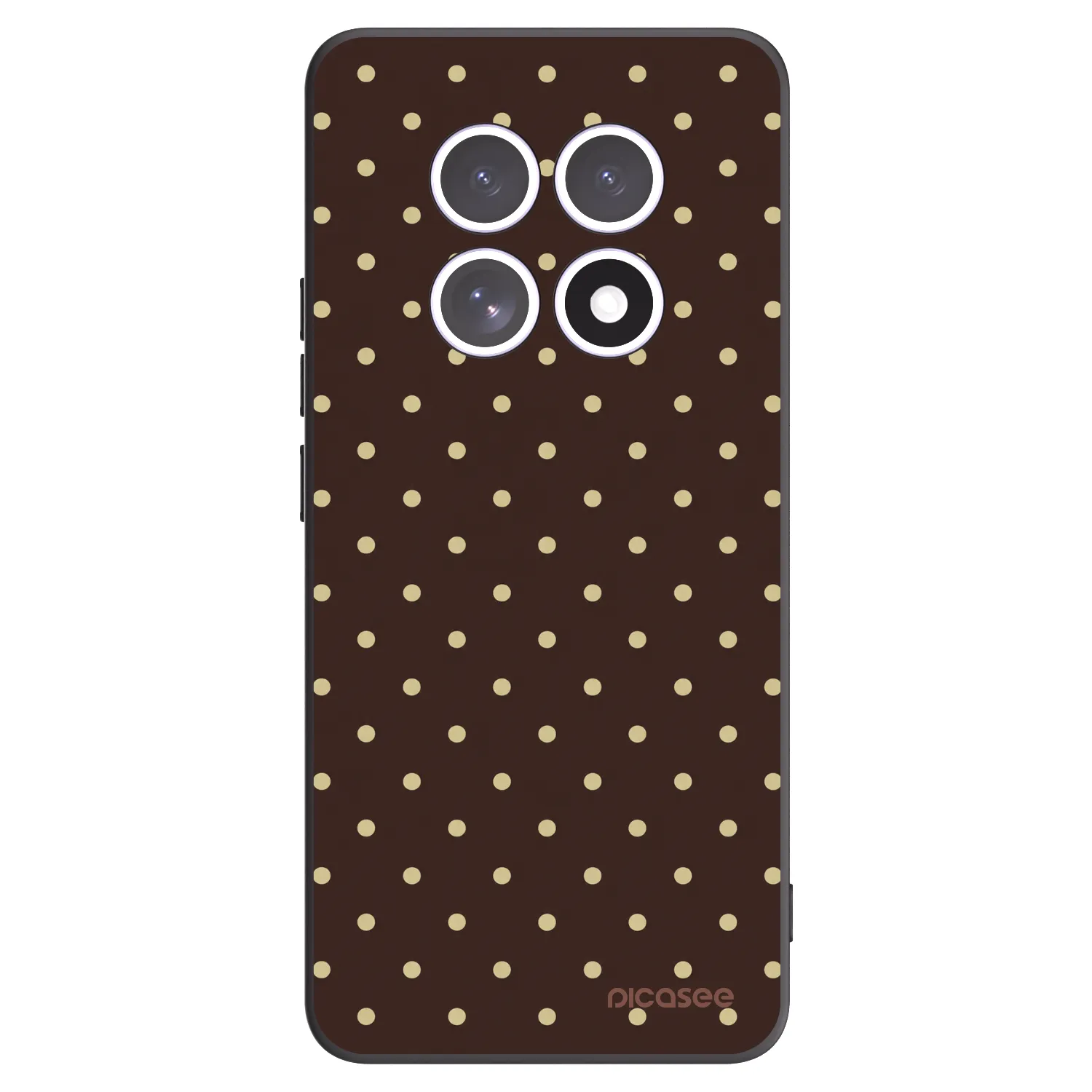 Picasee Xiaomi Redmi Note 15 4G Hülle - Schwarzes Silikon - Vanilla Dots & Chocolate