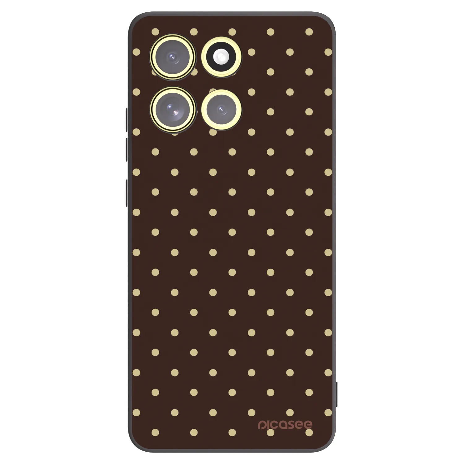 Picasee Motorola Moto G86 Power 5G Hülle - Schwarzes Silikon - Vanilla Dots & Chocolate