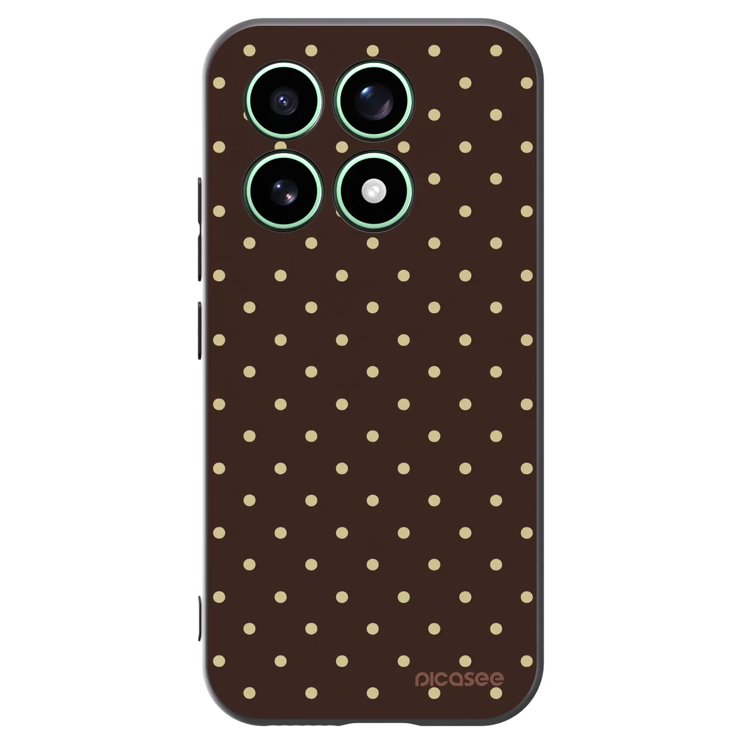 Picasee Xiaomi 17 Hülle - Schwarzes Silikon - Vanilla Dots & Chocolate