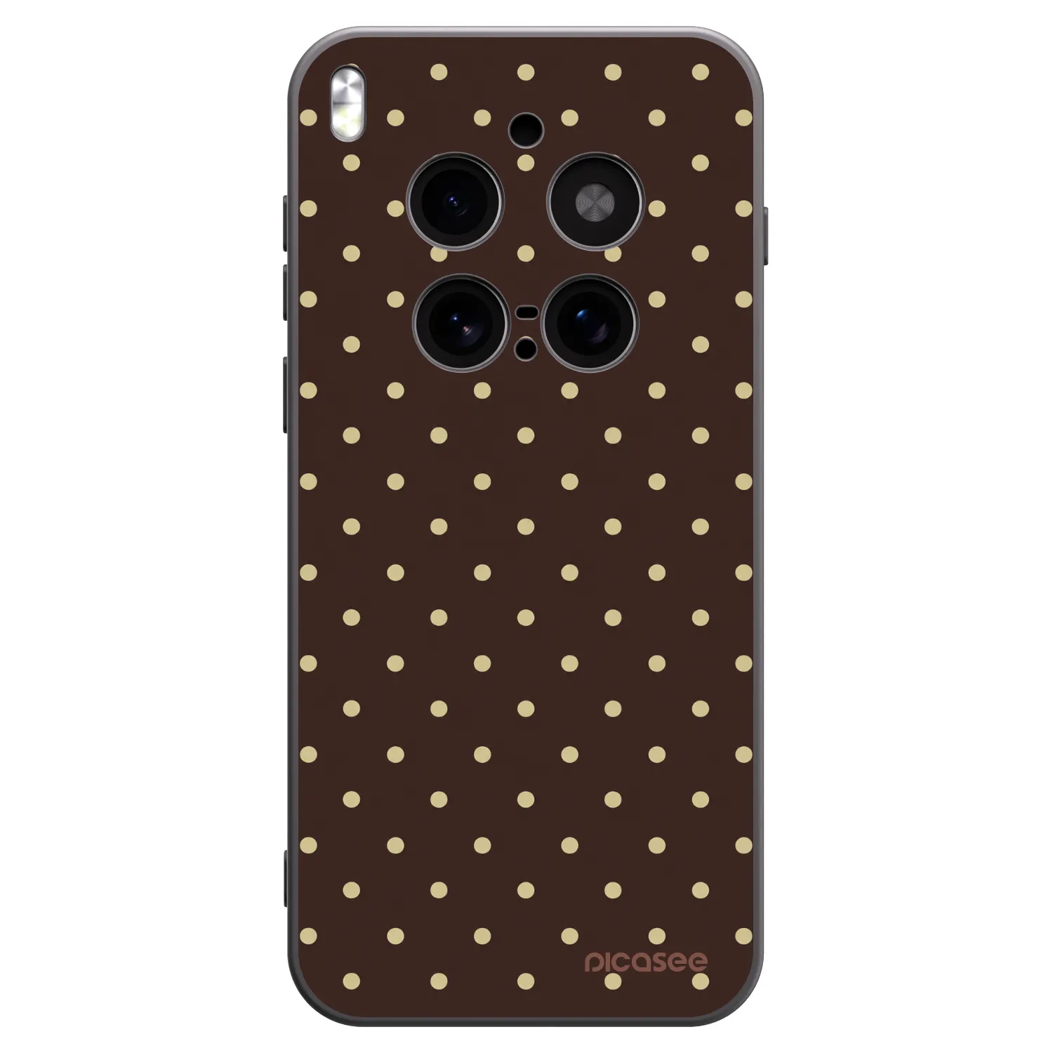 Picasee Vivo X300 Pro Hülle - Schwarzes Silikon - Vanilla Dots & Chocolate