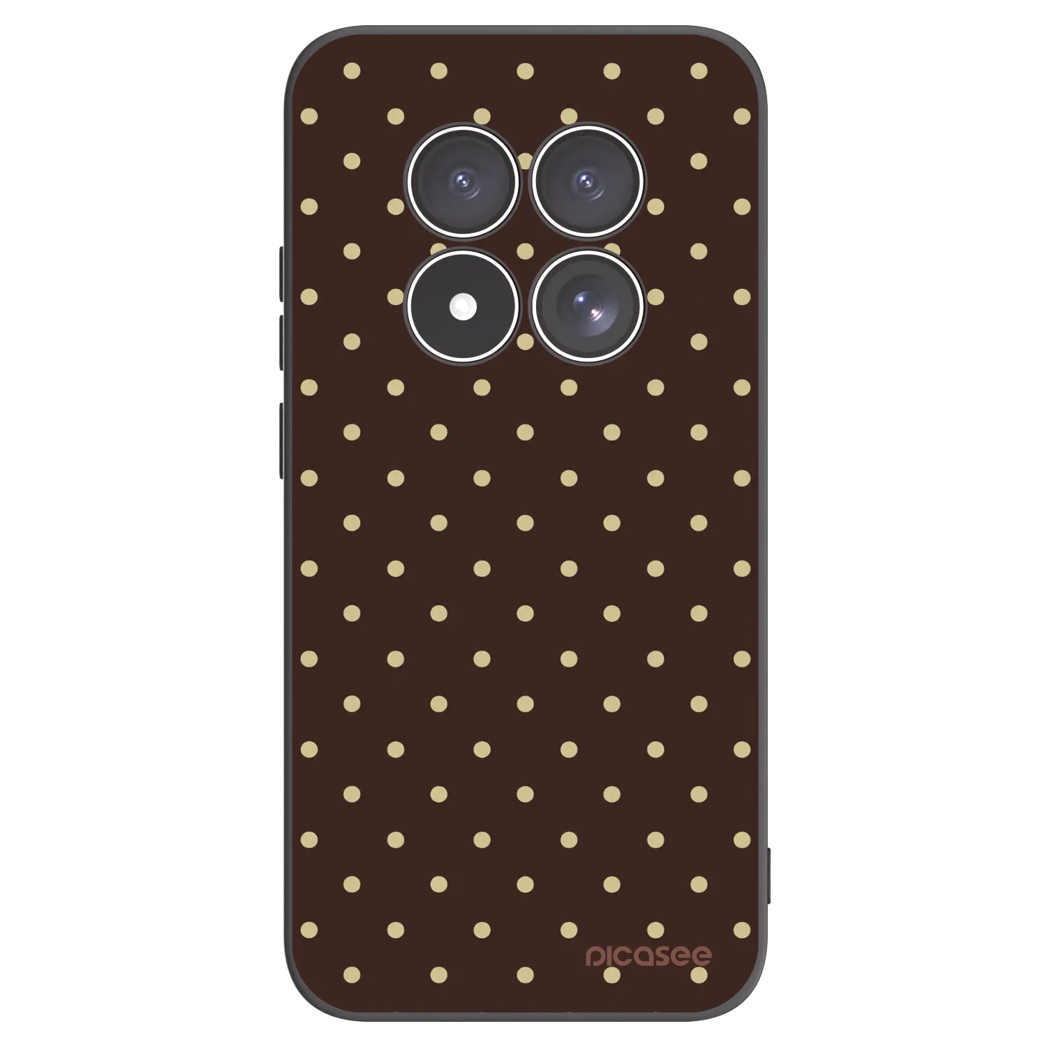 Picasee Xiaomi Redmi Note 15 Pro 5G Hülle - Schwarzes Silikon - Vanilla Dots & Chocolate