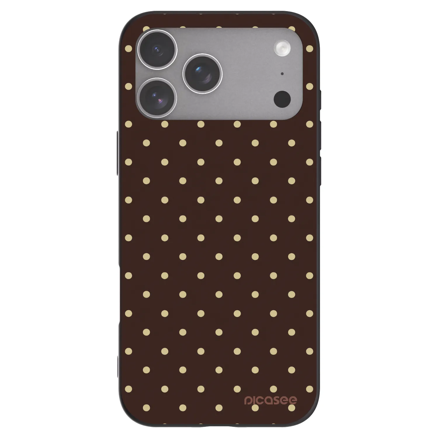 Picasee Apple iPhone 18 Pro Max Hülle - Schwarzes Silikon - Vanilla Dots & Chocolate