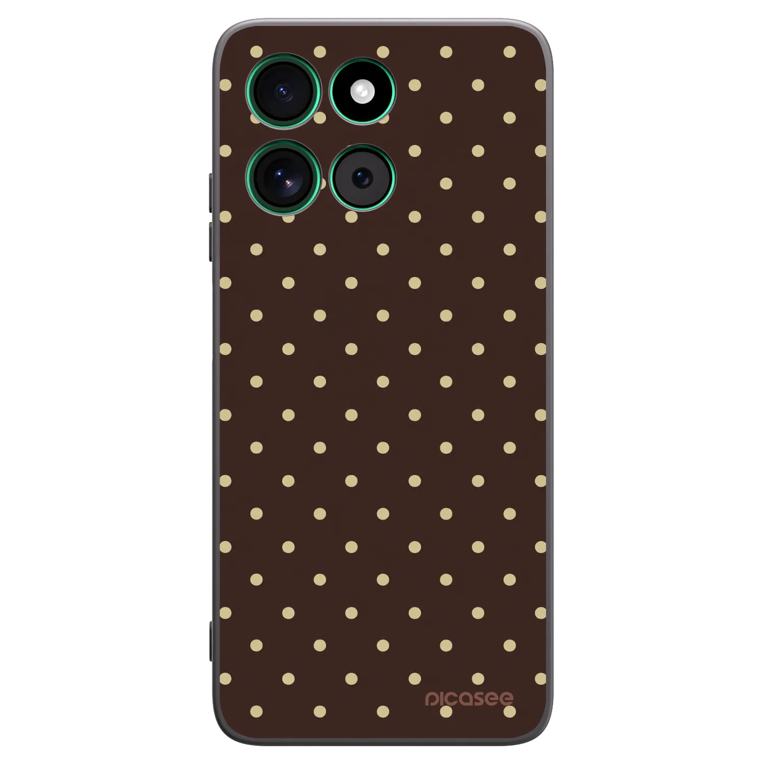 Picasee Motorola Moto G57 Power Hülle - Schwarzes Silikon - Vanilla Dots & Chocolate