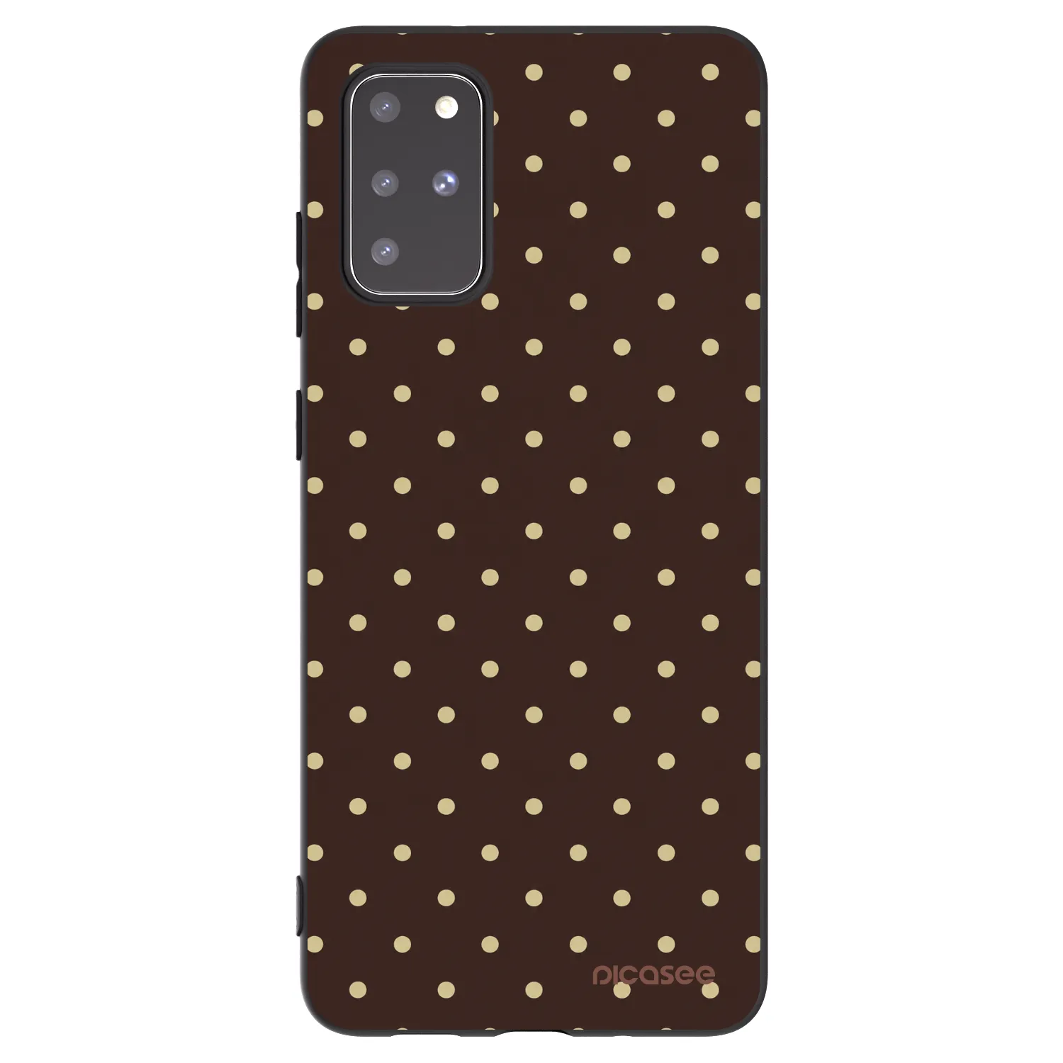 Picasee Samsung Galaxy S20+ G985F Hülle - Schwarzes Silikon - Vanilla Dots & Chocolate