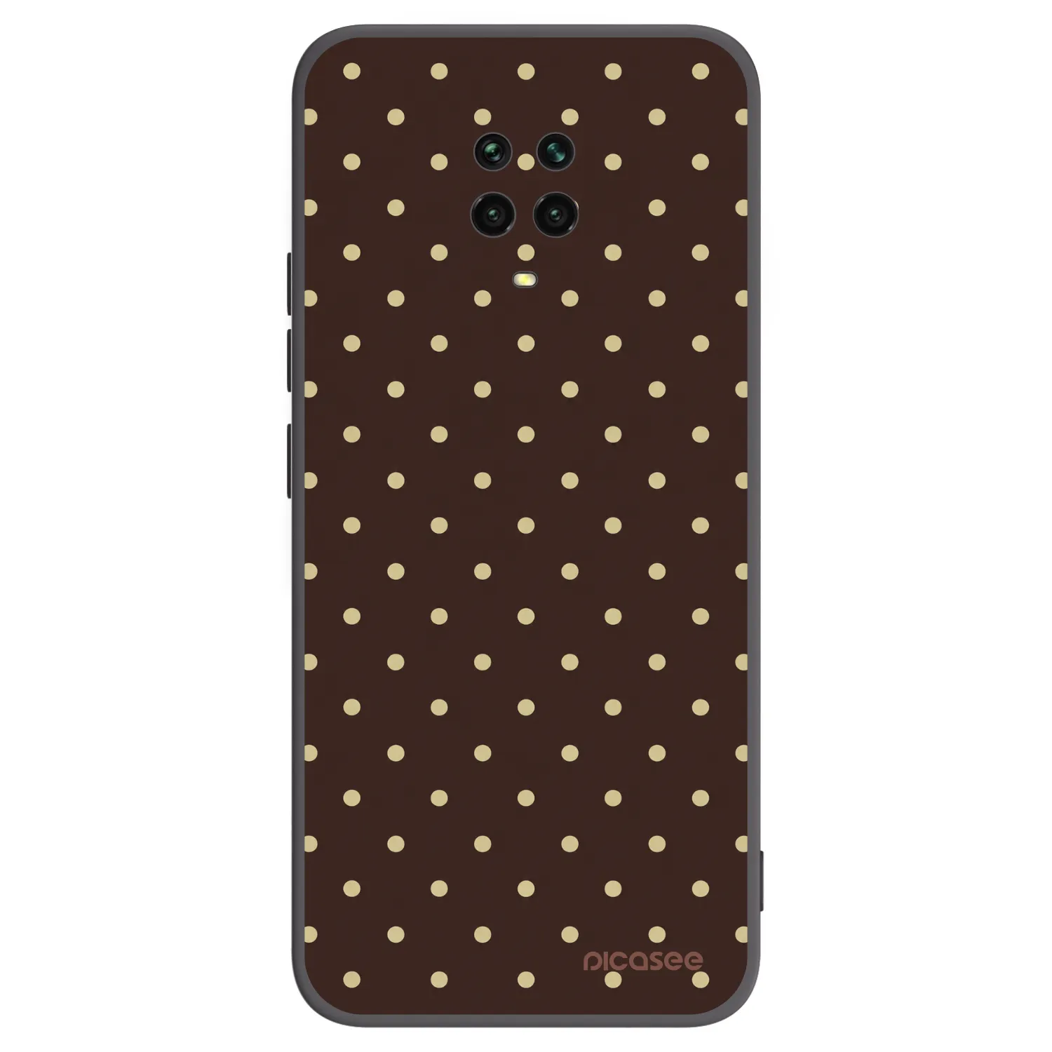 Picasee Xiaomi Redmi Note 9S Hülle - Schwarzes Silikon - Vanilla Dots & Chocolate