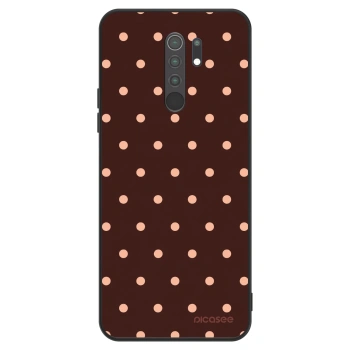 Hülle für Xiaomi Redmi 9 - Peach Dots & Chocolate