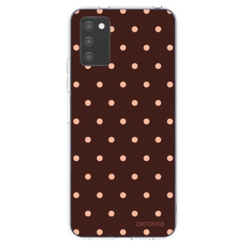 Hülle für Samsung Galaxy A02s A025G - Peach Dots & Chocolate