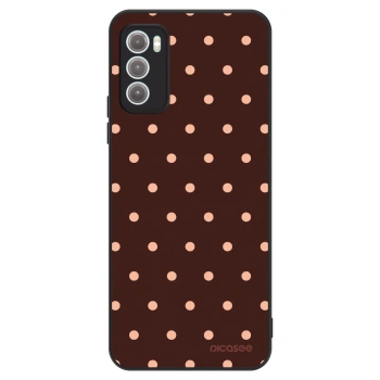 Hülle für Motorola Moto G60 - Peach Dots & Chocolate