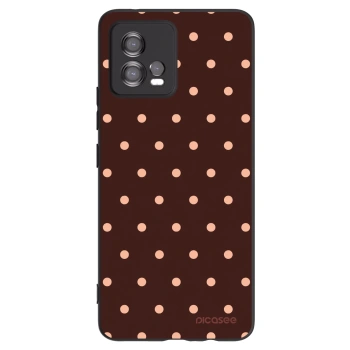 Hülle für Motorola Moto G72 - Peach Dots & Chocolate