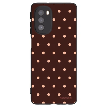 Hülle für Motorola Moto G51 - Peach Dots & Chocolate
