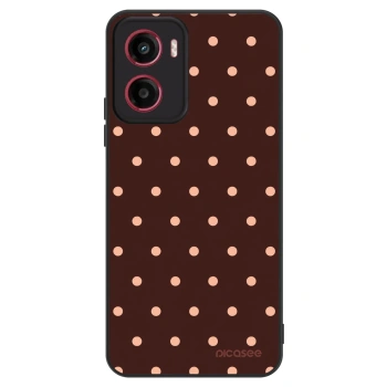 Hülle für Motorola Moto G05 - Peach Dots & Chocolate