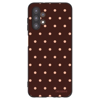 Picasee Samsung Galaxy A13 5G Hülle - Schwarzes Silikon - Peach Dots & Chocolate