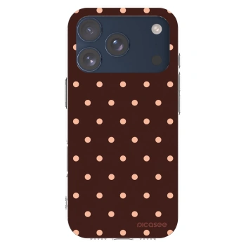Picasee Apple iPhone 17 Pro Hülle - Transparentes Silikon - Peach Dots & Chocolate