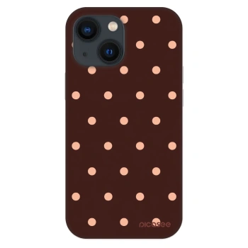Hülle für Apple iPhone 13 mini - Peach Dots & Chocolate