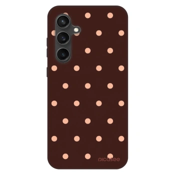 Hülle für Samsung Galaxy S24 FE S721B - Peach Dots & Chocolate