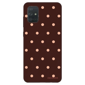 Hülle für Samsung Galaxy A71 A715F - Peach Dots & Chocolate