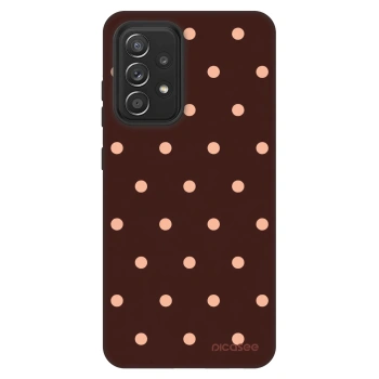 Picasee Fashion Case für Samsung Galaxy A52s 5G A528B - Peach Dots & Chocolate