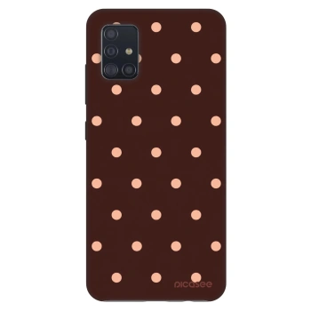 Hülle für Samsung Galaxy A51 A515F - Peach Dots & Chocolate