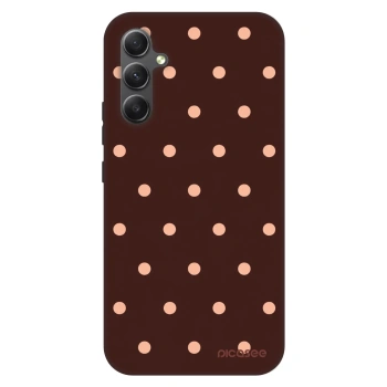 Hülle für Samsung Galaxy A34 5G A346B - Peach Dots & Chocolate