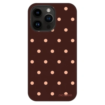 Hülle für Apple iPhone 14 Pro Max - Peach Dots & Chocolate