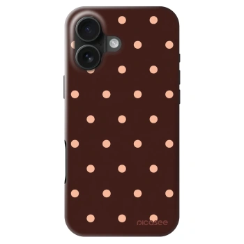 Hülle für Apple iPhone 16 - Peach Dots & Chocolate