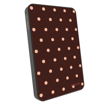Powerbank mit MagSafe 5 000 mAh Grau - Peach Dots & Chocolate