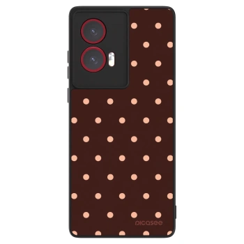 Hülle für Motorola Edge 50 Fusion - Peach Dots & Chocolate