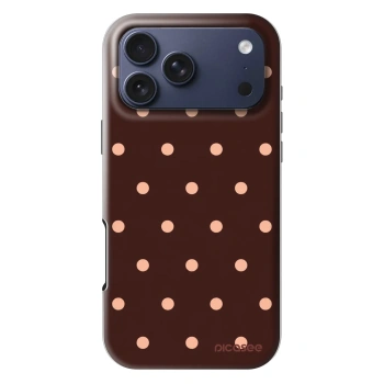Hülle für Apple iPhone 18 Pro Max - Peach Dots & Chocolate