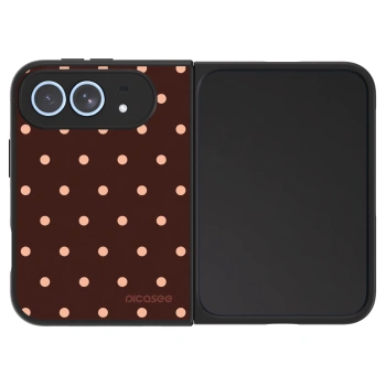 Hülle für Apple iPhone Duo - Peach Dots & Chocolate