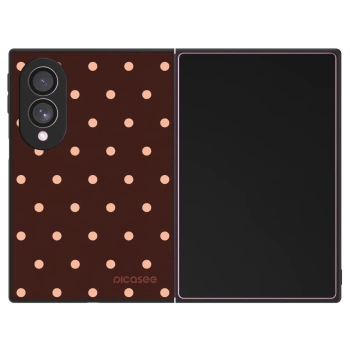 Hülle für Samsung Galaxy Z Fold8 5G - Peach Dots & Chocolate