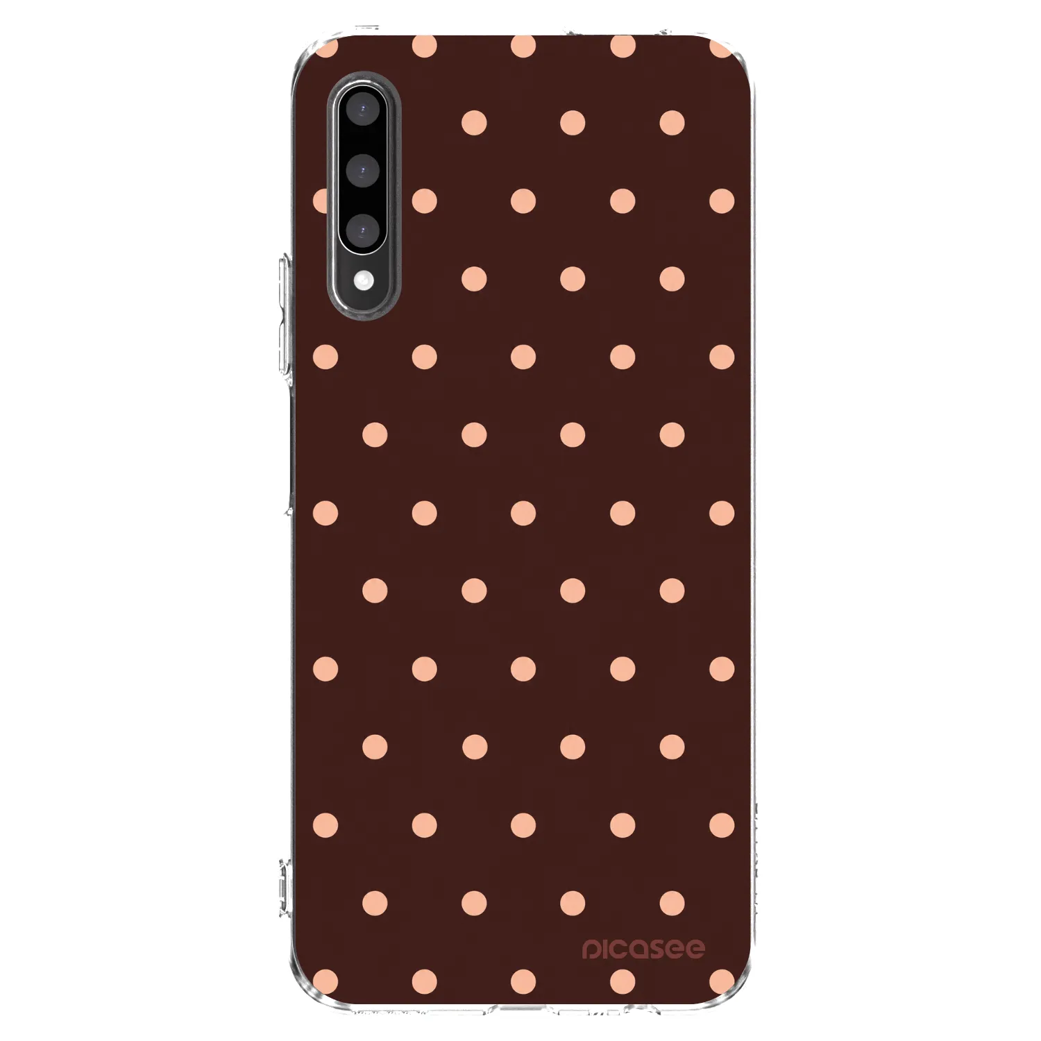 Picasee Honor 9X Pro Hülle - Transparentes Silikon - Peach Dots & Chocolate