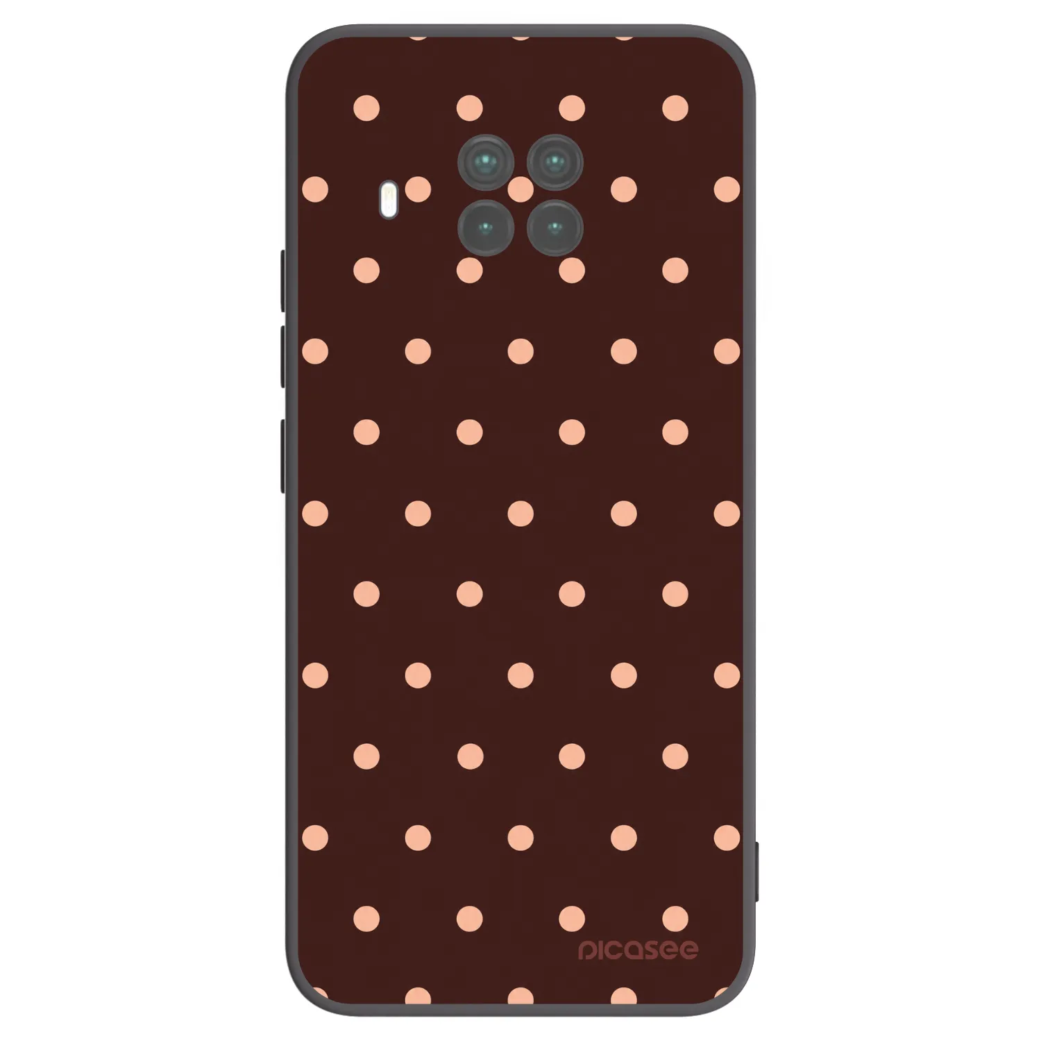 Picasee Xiaomi Mi 10T Lite Hülle - Schwarzes Silikon - Peach Dots & Chocolate