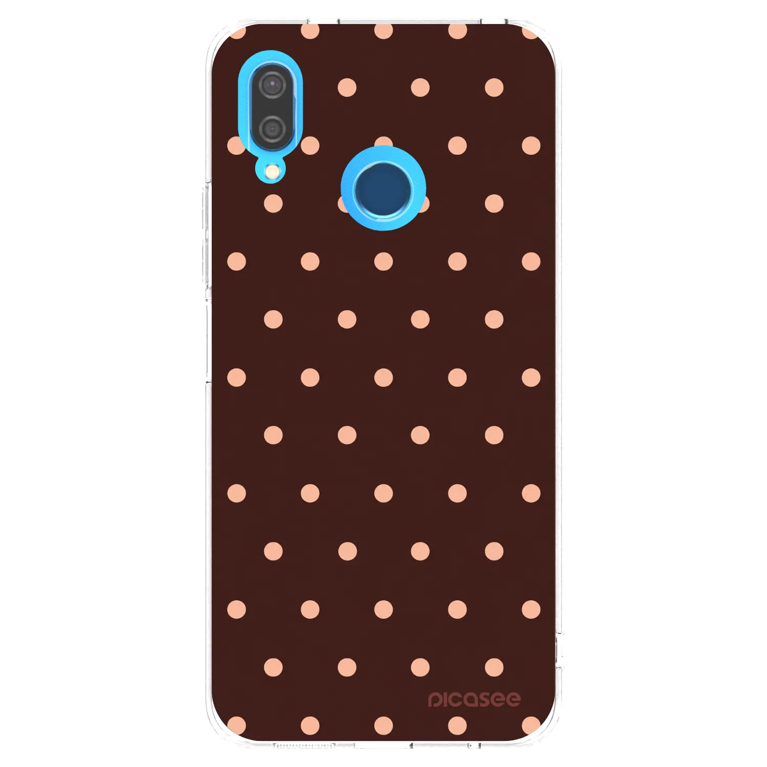 Picasee Huawei P20 Lite Hülle - Transparentes Silikon - Peach Dots & Chocolate