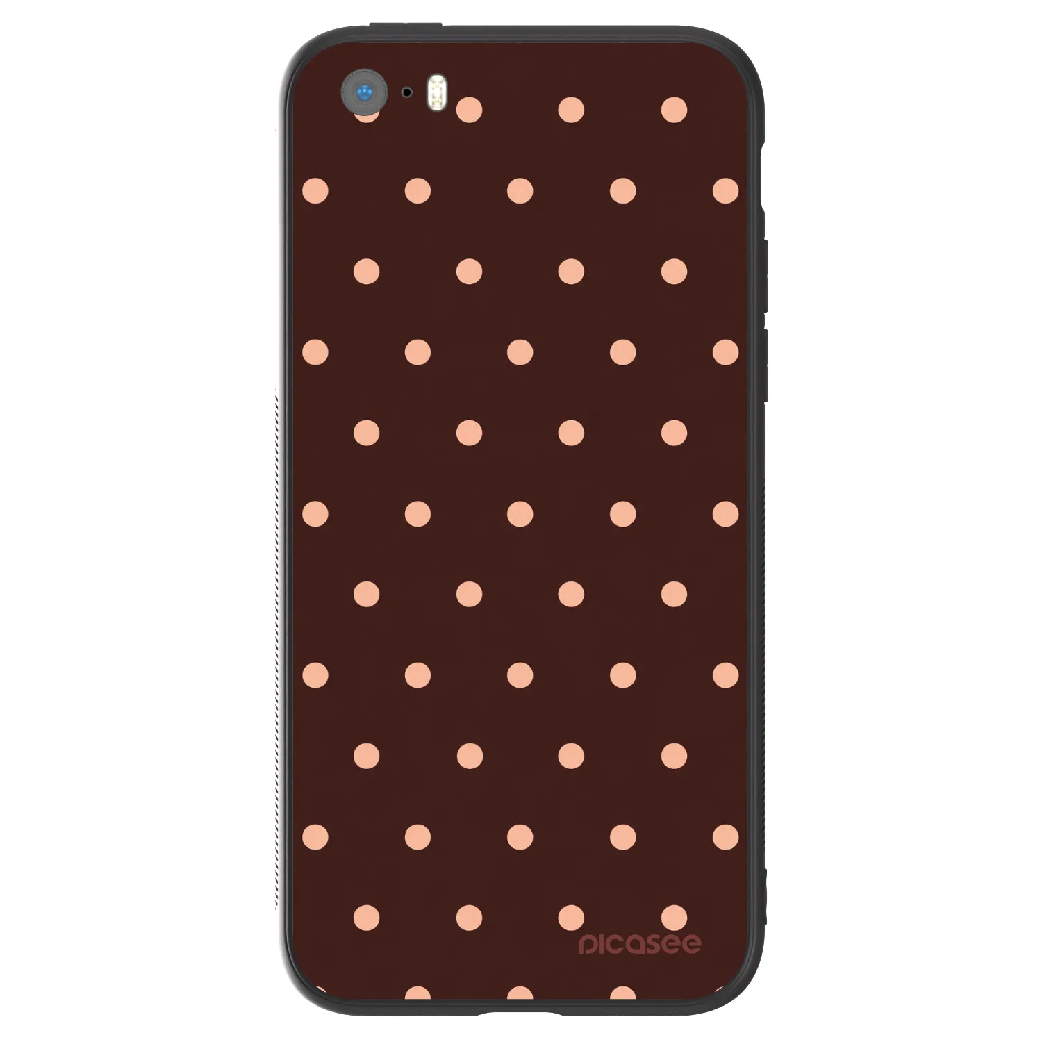 Picasee ULTIMATE CASE für Apple iPhone 5/5S/SE - Peach Dots & Chocolate