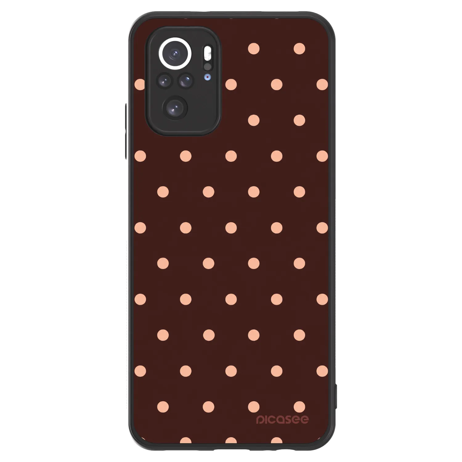 Picasee ULTIMATE CASE für Xiaomi Redmi Note 10 - Peach Dots & Chocolate