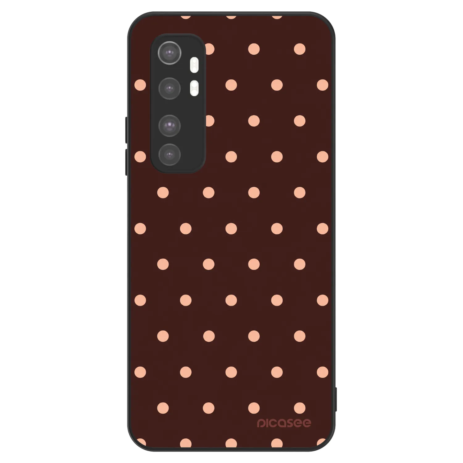Picasee ULTIMATE CASE für Xiaomi Mi Note 10 Lite - Peach Dots & Chocolate