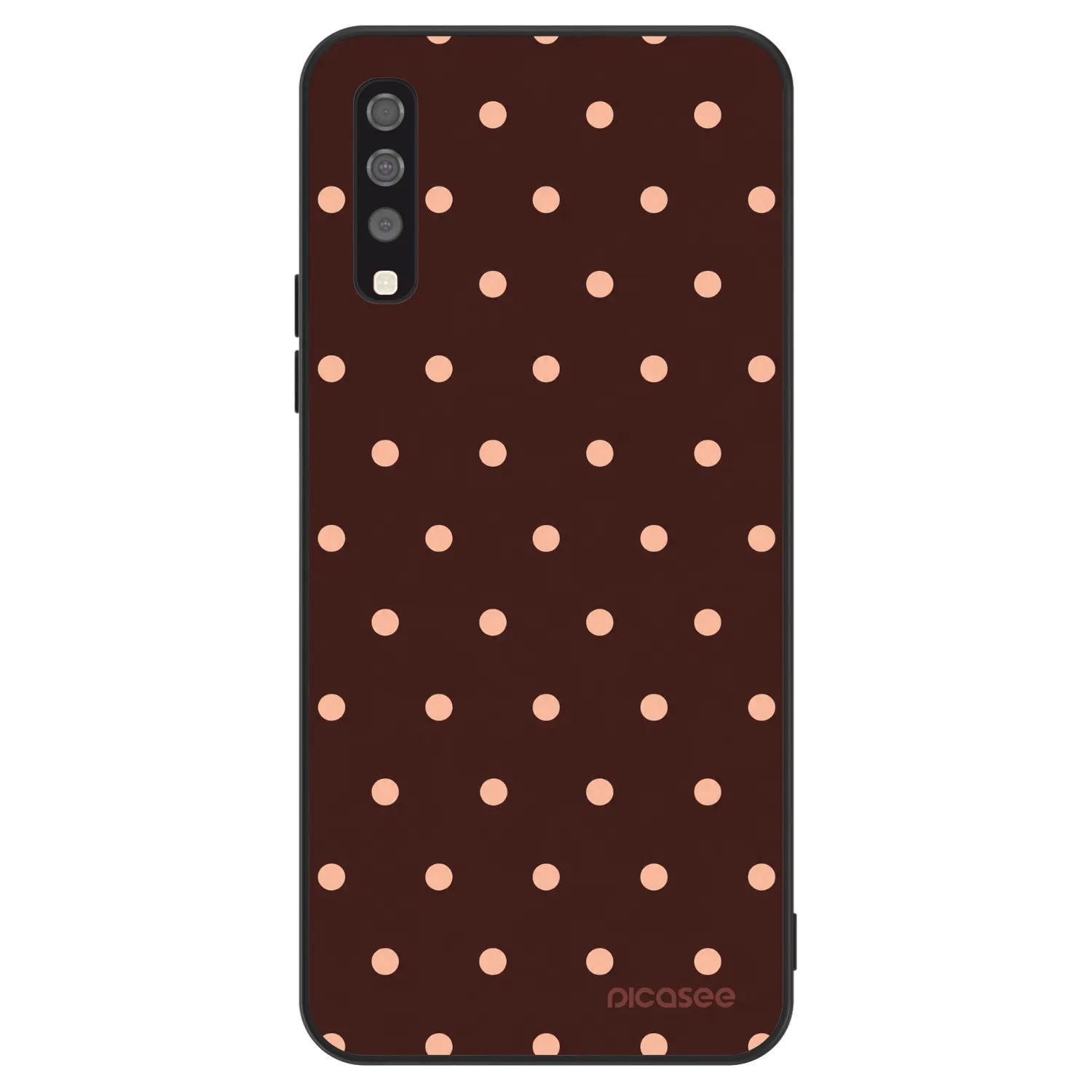 Picasee ULTIMATE CASE für Samsung Galaxy A70 A705F - Peach Dots & Chocolate