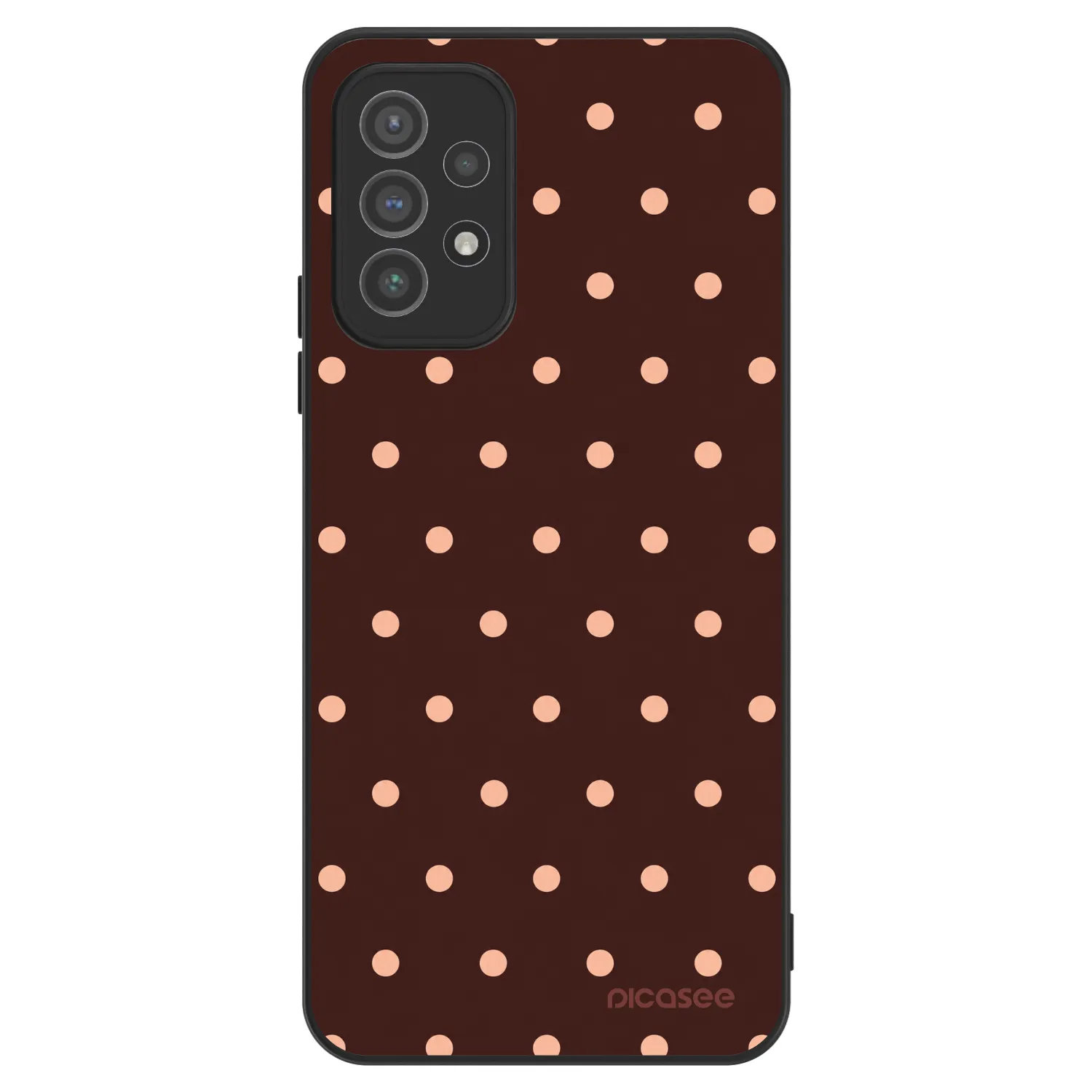 Picasee ULTIMATE CASE für Samsung Galaxy A72 A725F - Peach Dots & Chocolate