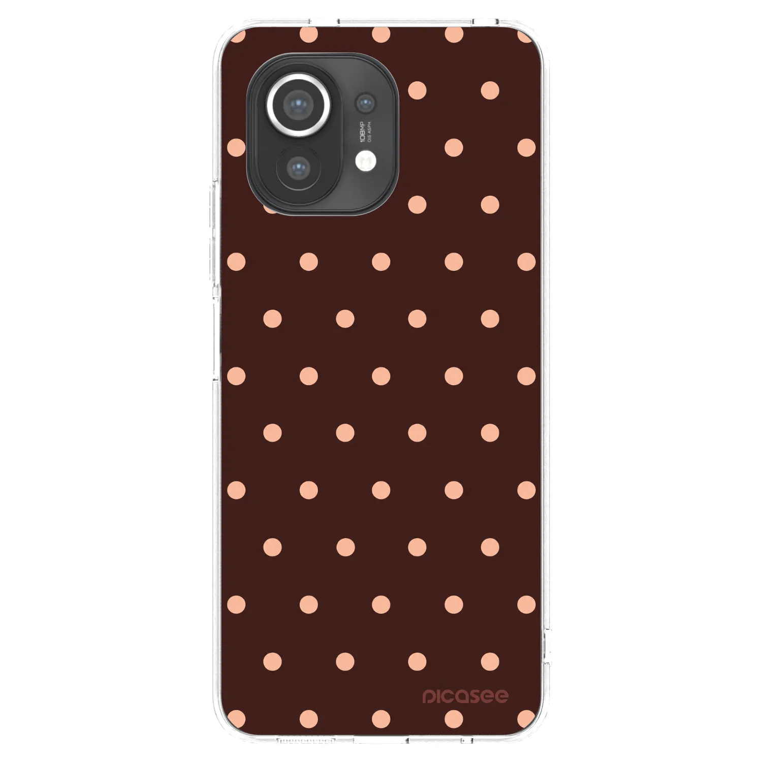 Picasee Xiaomi Mi 11 Hülle - Transparentes Silikon - Peach Dots & Chocolate