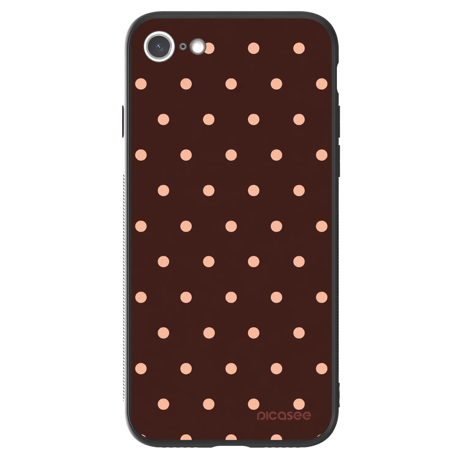 Picasee ULTIMATE CASE für Apple iPhone SE 2020 - Peach Dots & Chocolate